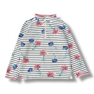 Joules | “Fairdale” Floral Quarter-Zip Pullover (9-10 yrs)